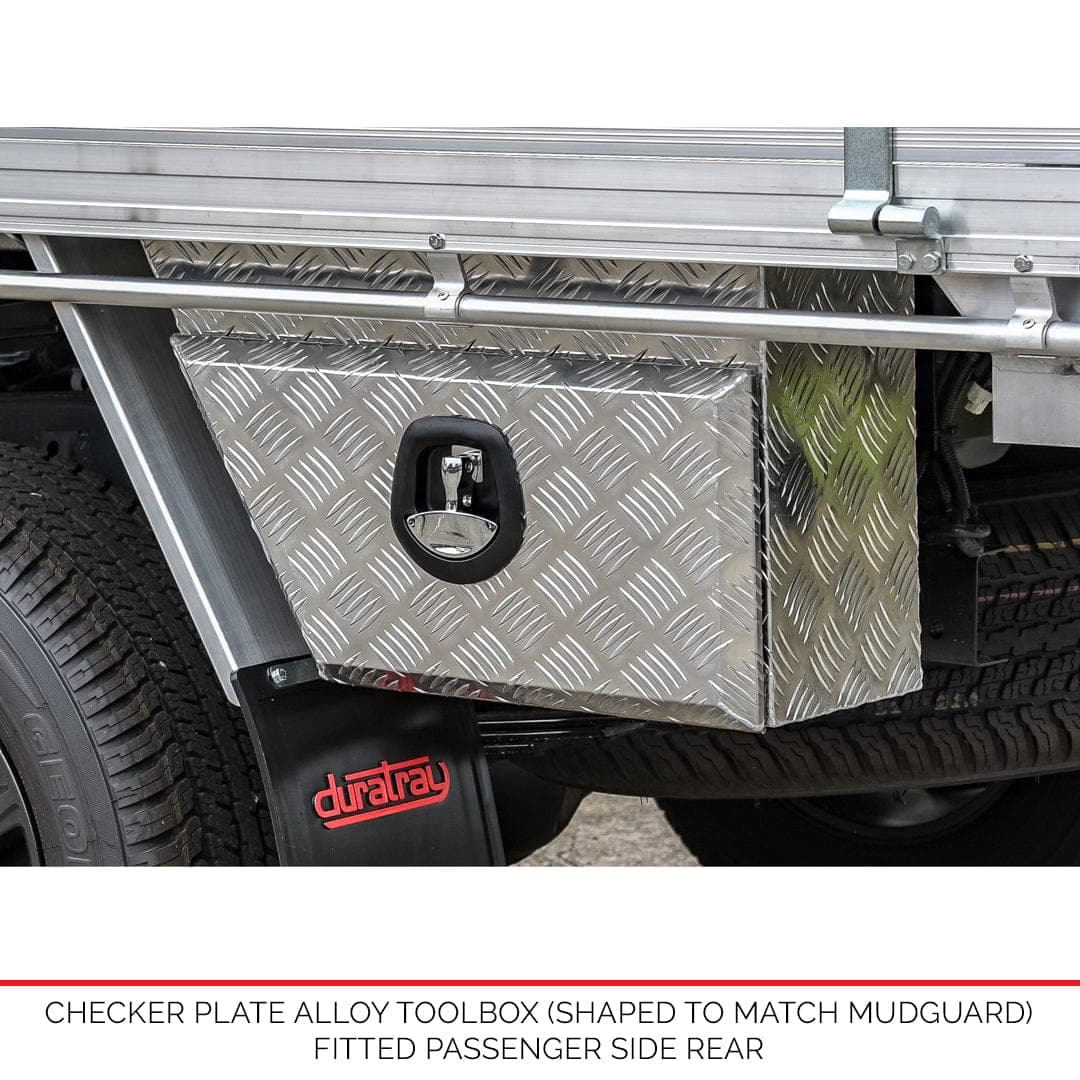 Under Body 680mm Toolboxes - Checker Plate - Australian-made Duratray tray body