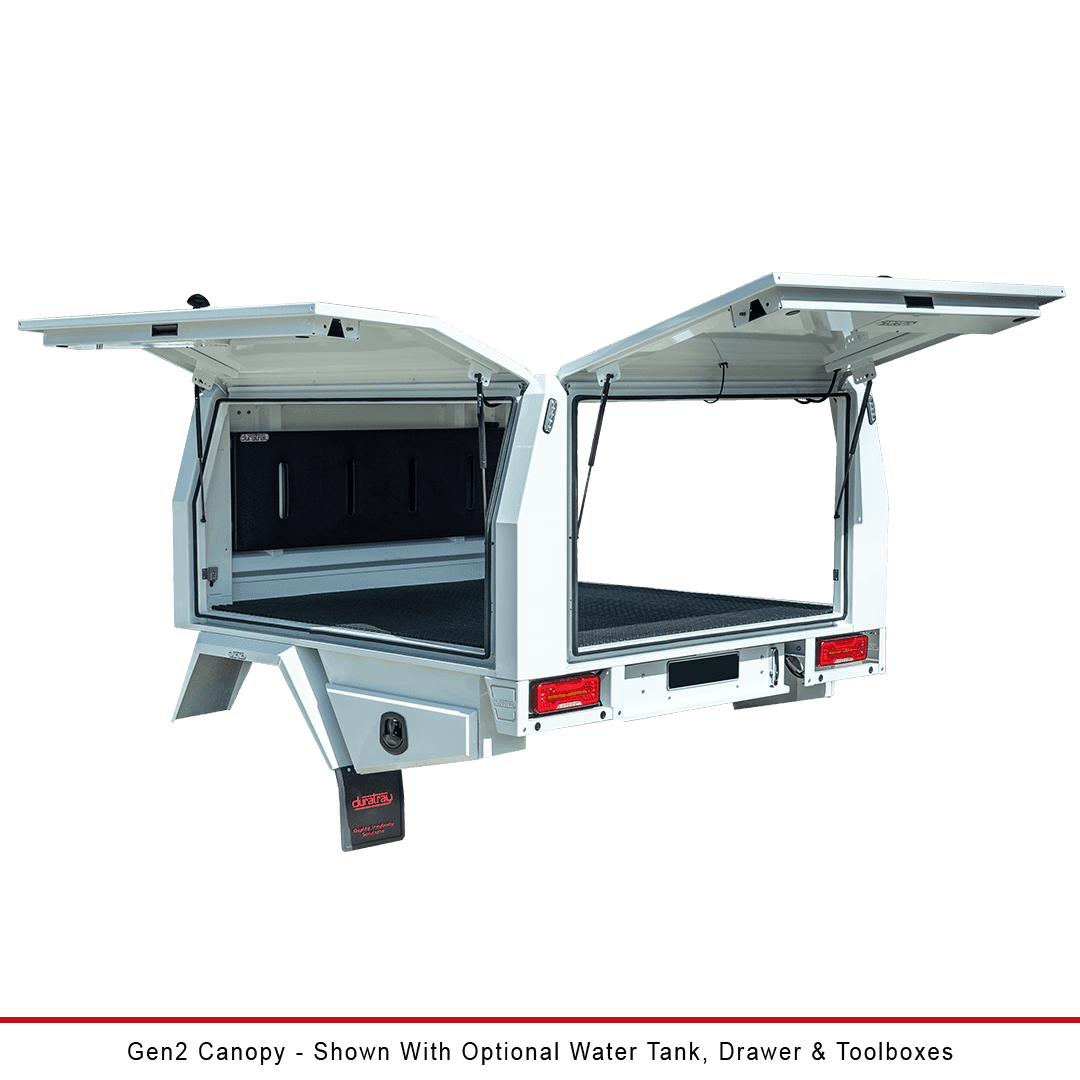 Gen2 Single Cab Chassis Mount Canopy - Compatible with Ranger Super Duty - Australian-made Duratray tray body