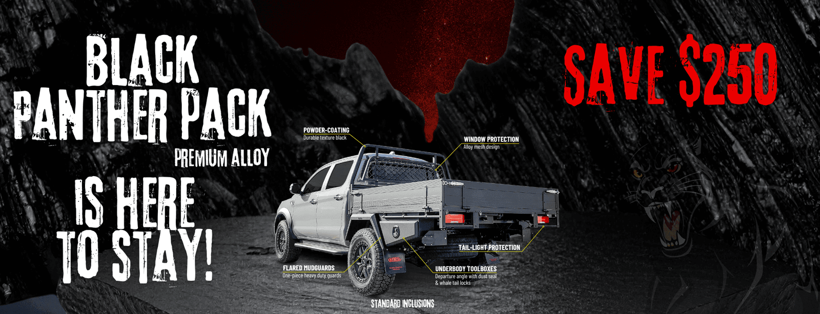Duratray Black Panther premium alloy tray pack